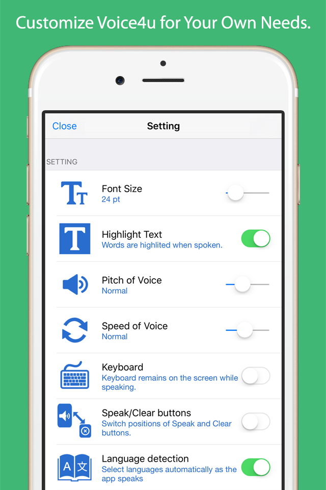 Voice4u Text-To-Speech (TTS) App with natural sounding voice | Voice4u