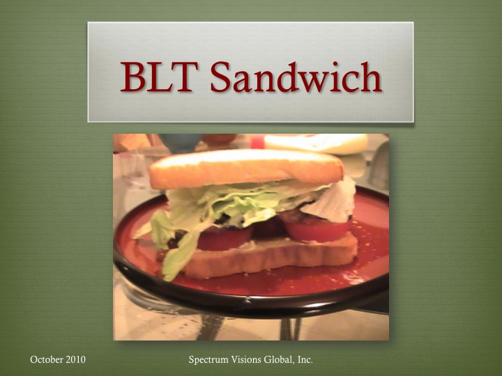 BLT Sandwich Visual Recipe