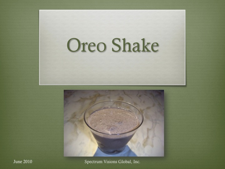 Oreo Shake Visual Recipe