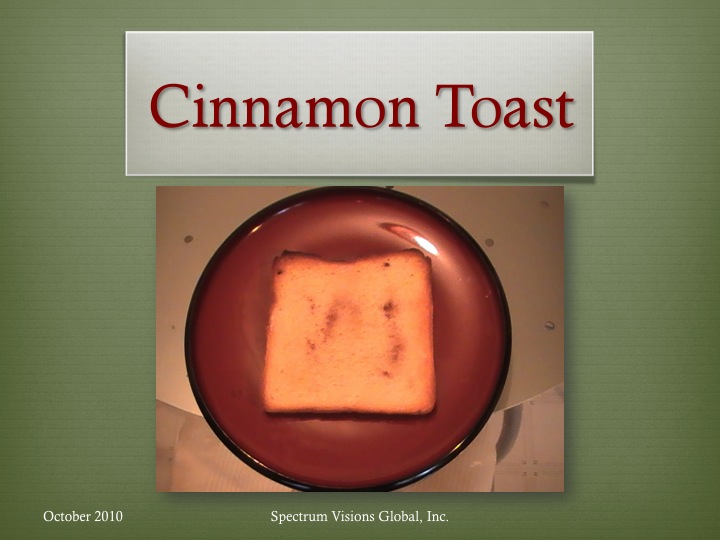 Cinnamon Toast Visual Recipe